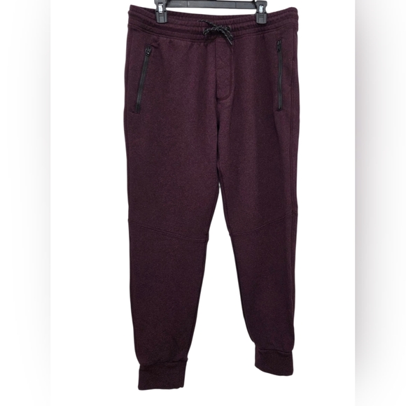 American Eagle Fleece Dark Plum Jogger Pants Mens  Active Loungewear Sz Large - Picture 1 of 16